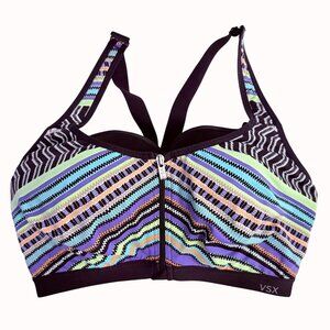 Victorias Secret Knockout Sports Bra VSX Sport 36DD Adjustable Straps Geometric